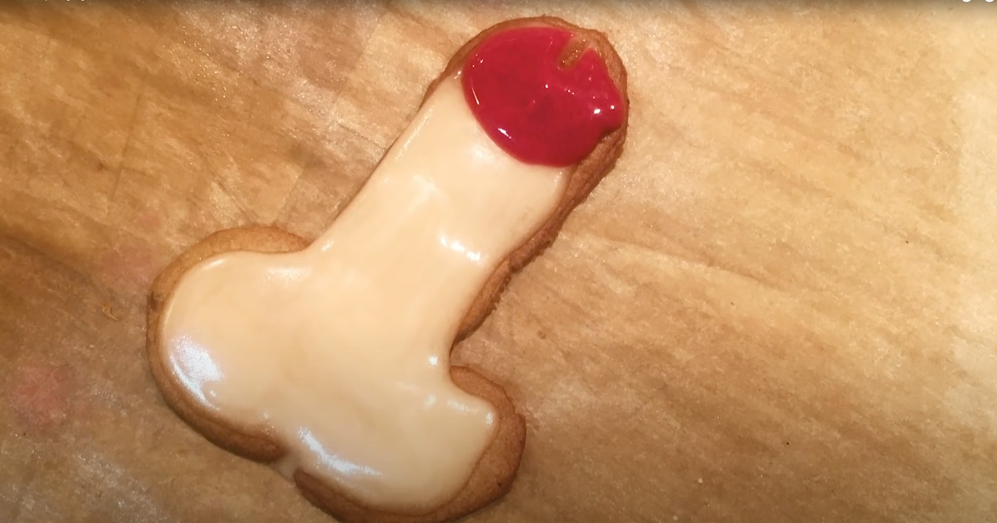 Penis shaped gingerbread cookies