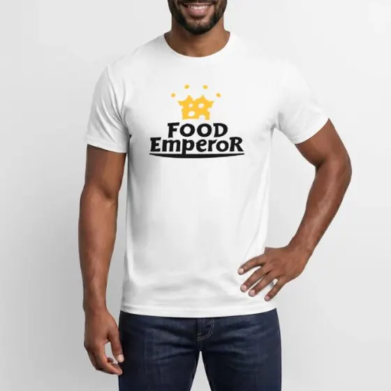 Food Emperor tee, white · men’s