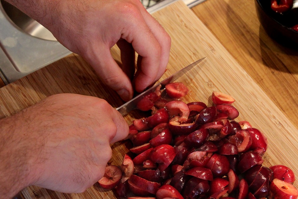 Slicing cherries