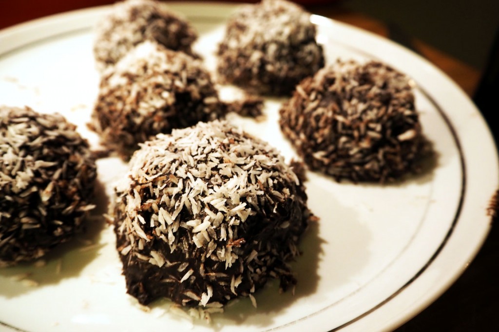 Swedish chocolate balls with coconut