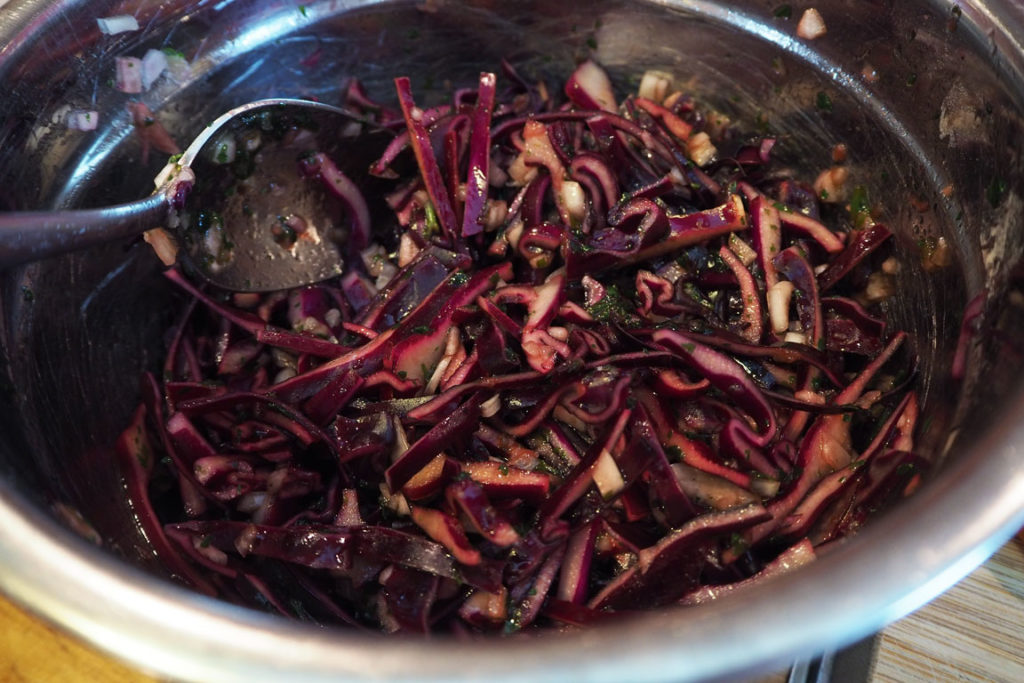 cabbage salad for the kebab