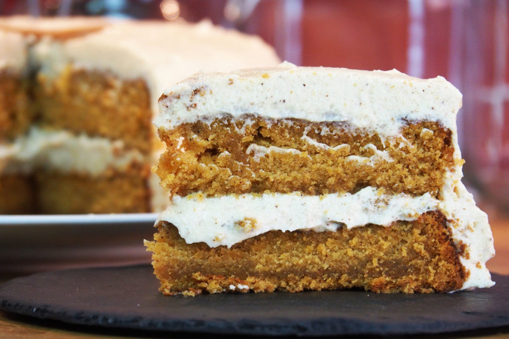 delicious slice of pumpkin cake