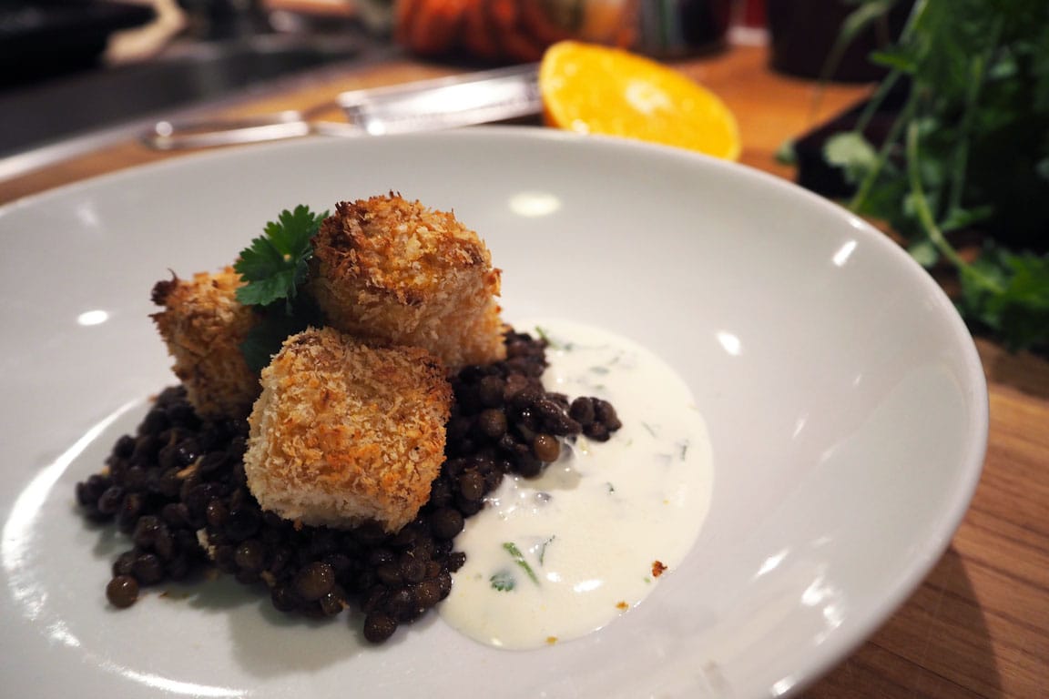 Butternut squash with lentils and stuff for vegetarians