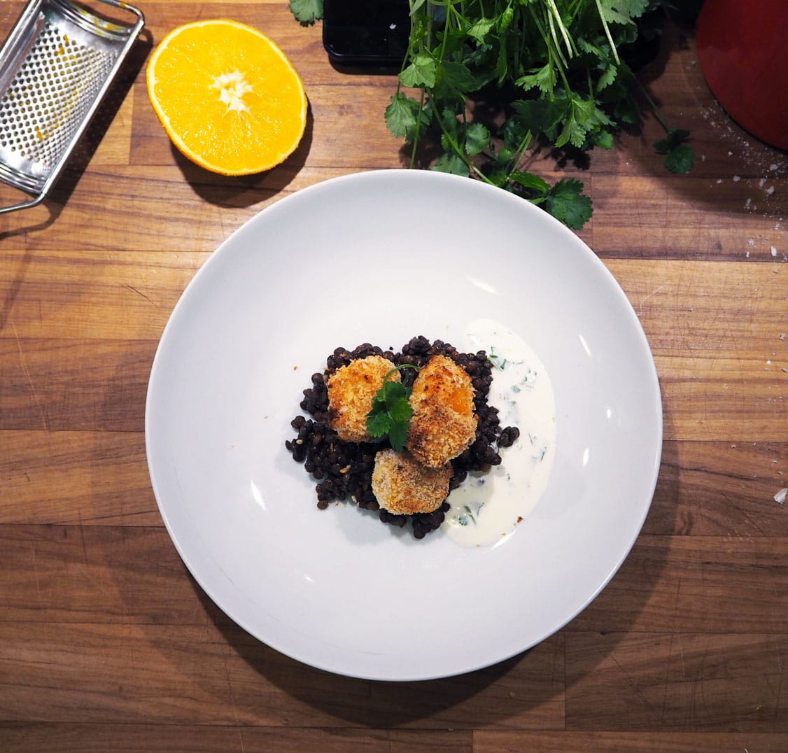 butternut squash with lentils