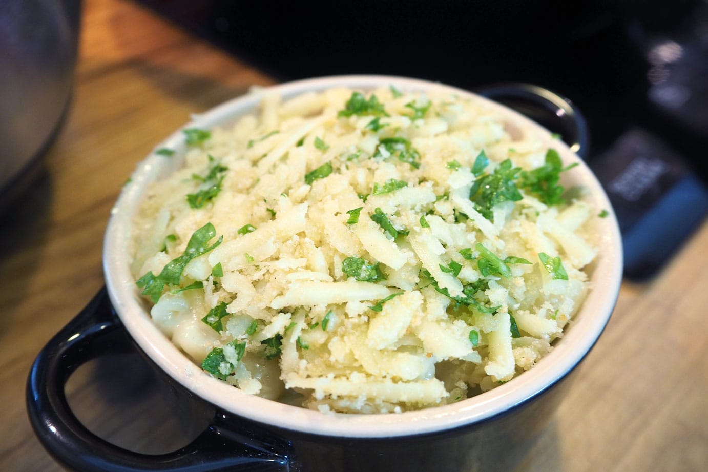 macaroni and cheese before going into the oven