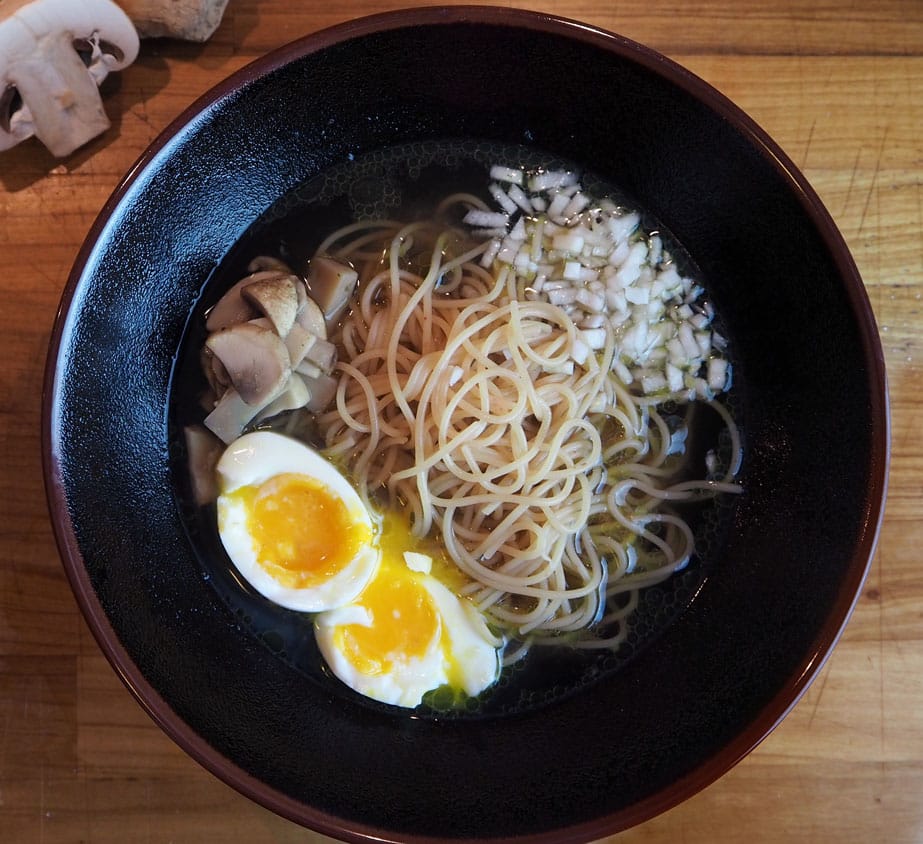 Budget ramen made with spaghetti